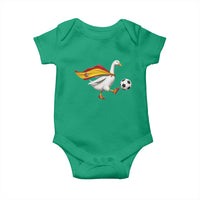 Spain Soccer Goose Baby Onesie Spanish Flag Patriotic Football Fan Graphic