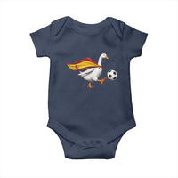 Spain Soccer Goose Baby Onesie Spanish Flag Patriotic Football Fan Graphic