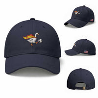 Spain Soccer Goose Baseball Cap Spanish Flag Patriotic Football Fan Graphic