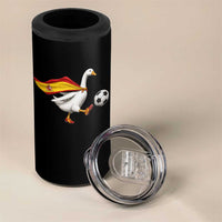 Spain Soccer Goose 4 in 1 Can Cooler Tumbler Spanish Flag Patriotic Football Fan Graphic