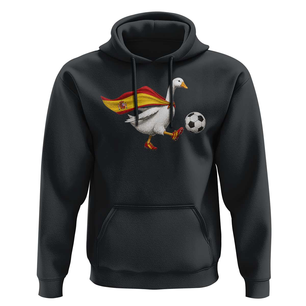 Spain Soccer Goose Hoodie Spanish Flag Patriotic Football Fan Graphic