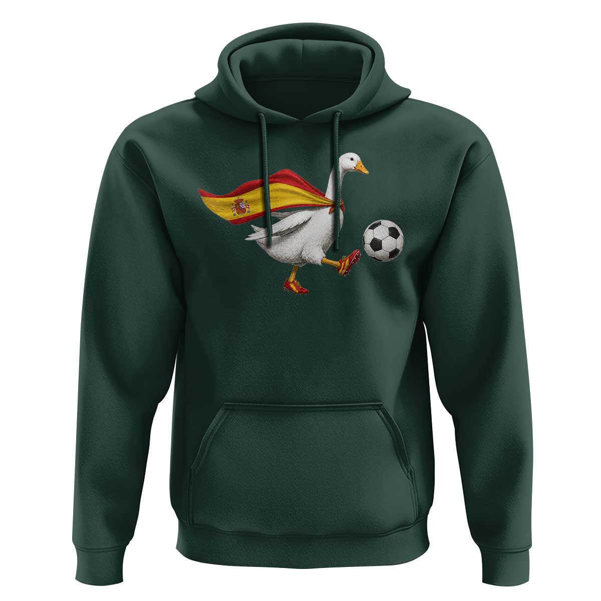 Spain Soccer Goose Hoodie Spanish Flag Patriotic Football Fan Graphic