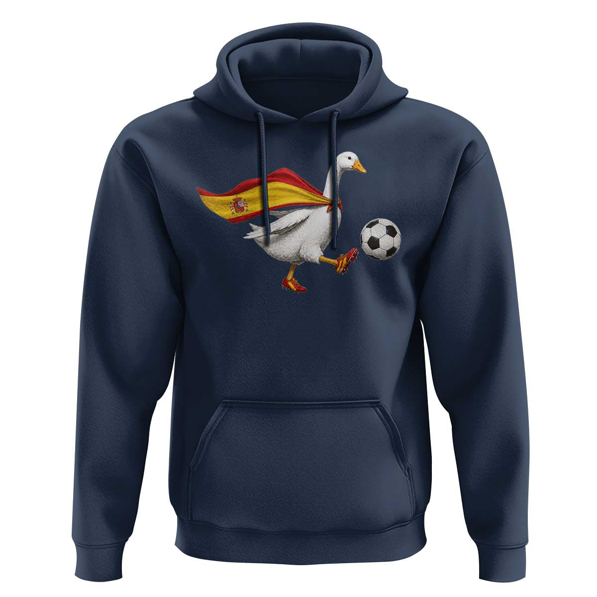 Spain Soccer Goose Hoodie Spanish Flag Patriotic Football Fan Graphic