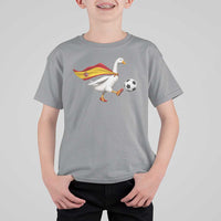 Spain Soccer Goose T Shirt For Kid Spanish Flag Patriotic Football Fan Graphic