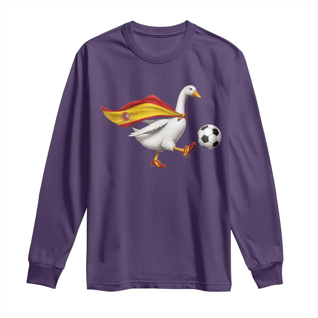 Spain Soccer Goose Long Sleeve Shirt Spanish Flag Patriotic Football Fan Graphic