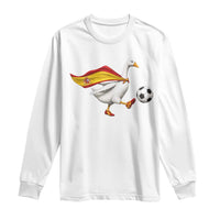 Spain Soccer Goose Long Sleeve Shirt Spanish Flag Patriotic Football Fan Graphic