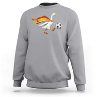 Spain Soccer Goose Sweatshirt Spanish Flag Patriotic Football Fan Graphic