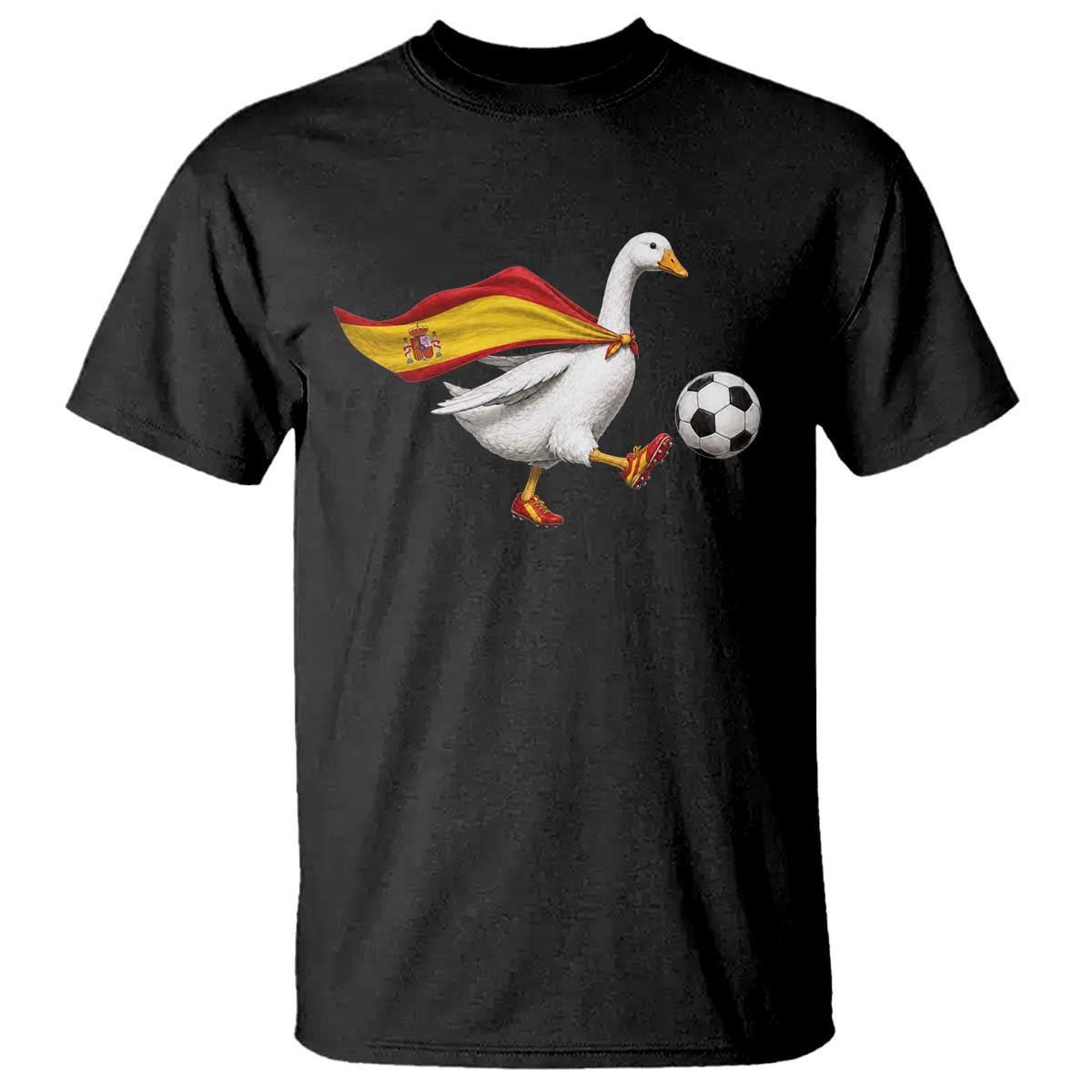 Spain Soccer Goose T Shirt Spanish Flag Patriotic Football Fan Graphic