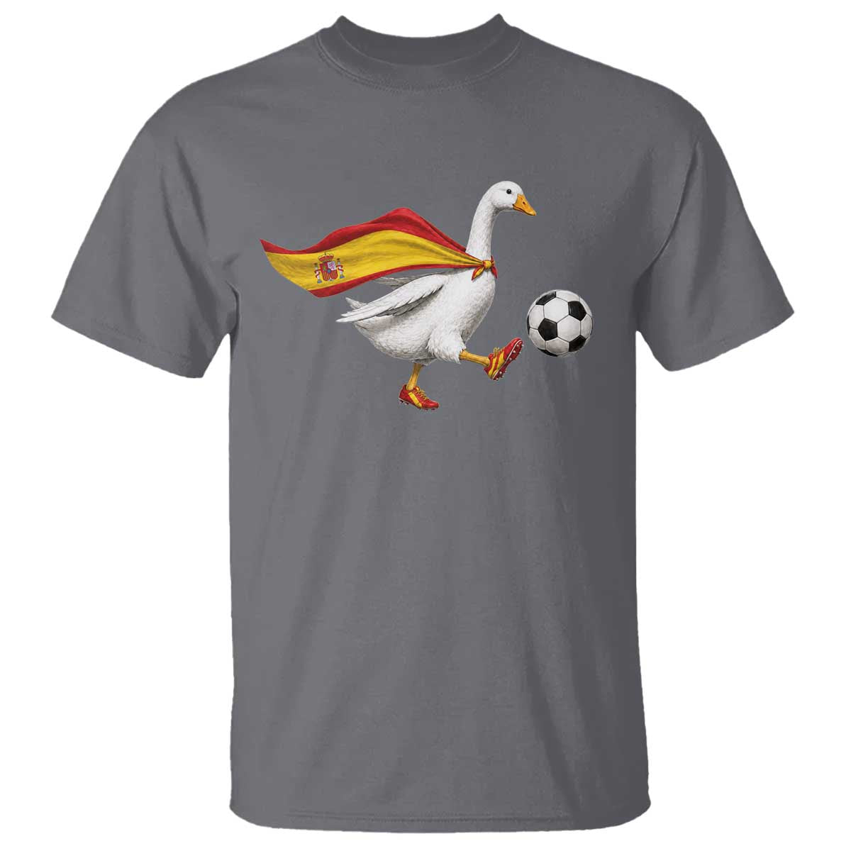 Spain Soccer Goose T Shirt Spanish Flag Patriotic Football Fan Graphic