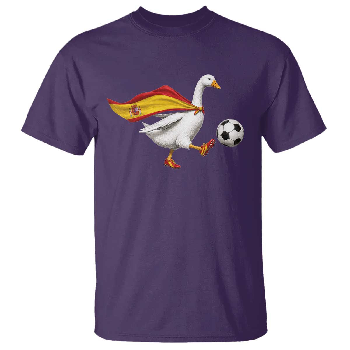 Spain Soccer Goose T Shirt Spanish Flag Patriotic Football Fan Graphic