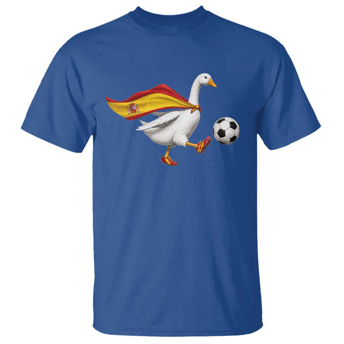 Spain Soccer Goose T Shirt Spanish Flag Patriotic Football Fan Graphic