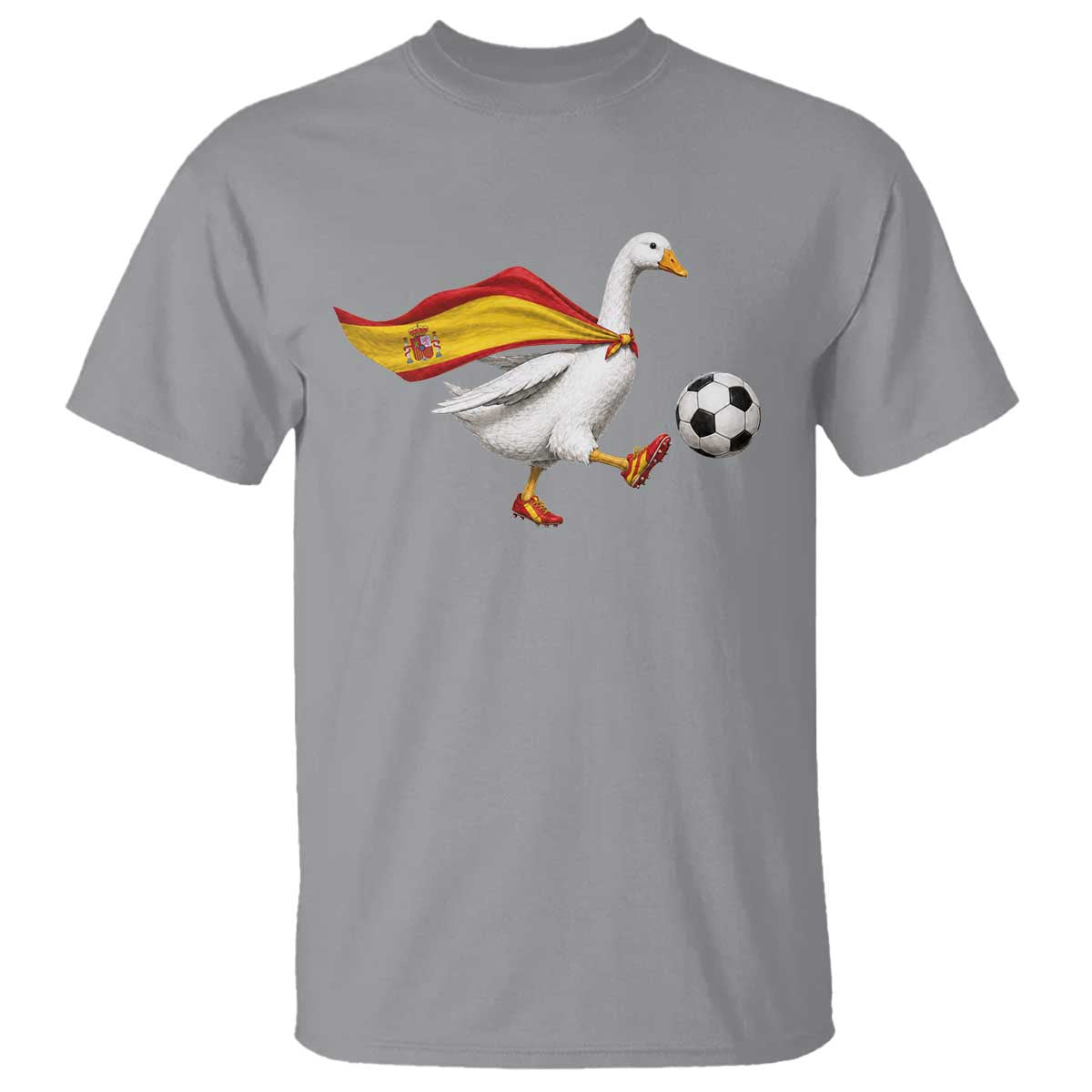 Spain Soccer Goose T Shirt Spanish Flag Patriotic Football Fan Graphic