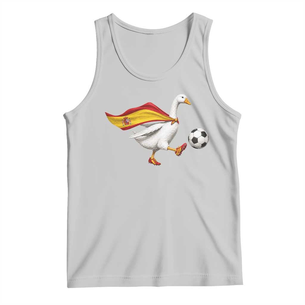 Spain Soccer Goose Tank Top Spanish Flag Patriotic Football Fan Graphic