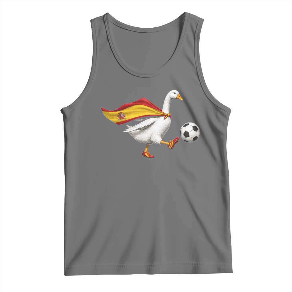 Spain Soccer Goose Tank Top Spanish Flag Patriotic Football Fan Graphic