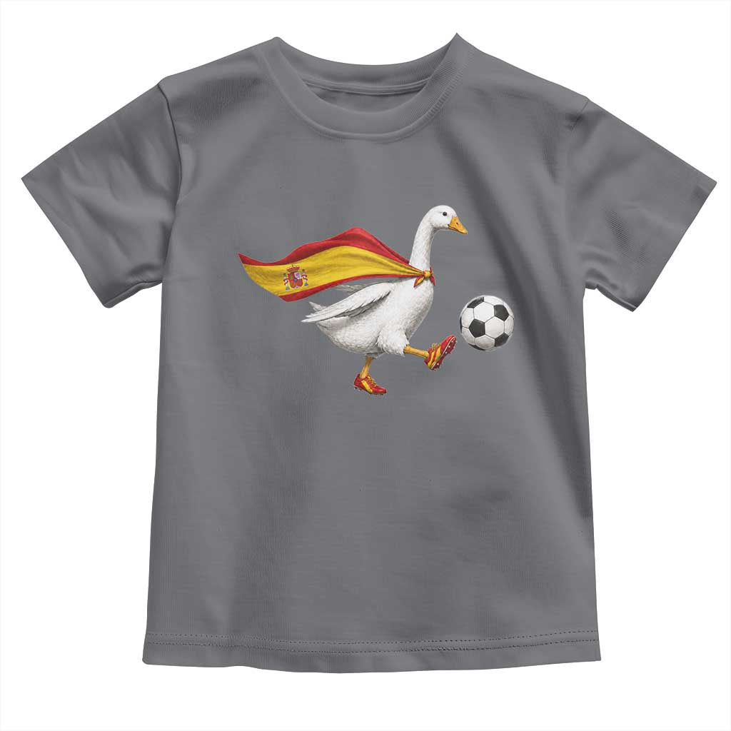 Spain Soccer Goose Toddler T Shirt Spanish Flag Patriotic Football Fan Graphic