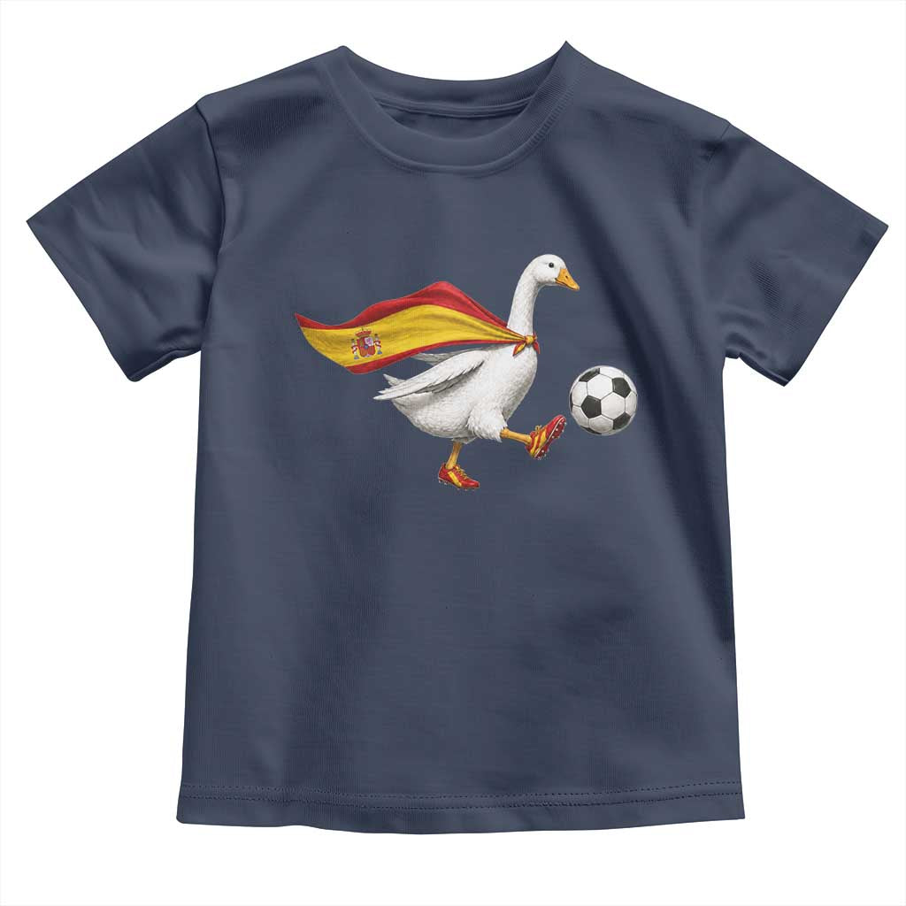 Spain Soccer Goose Toddler T Shirt Spanish Flag Patriotic Football Fan Graphic