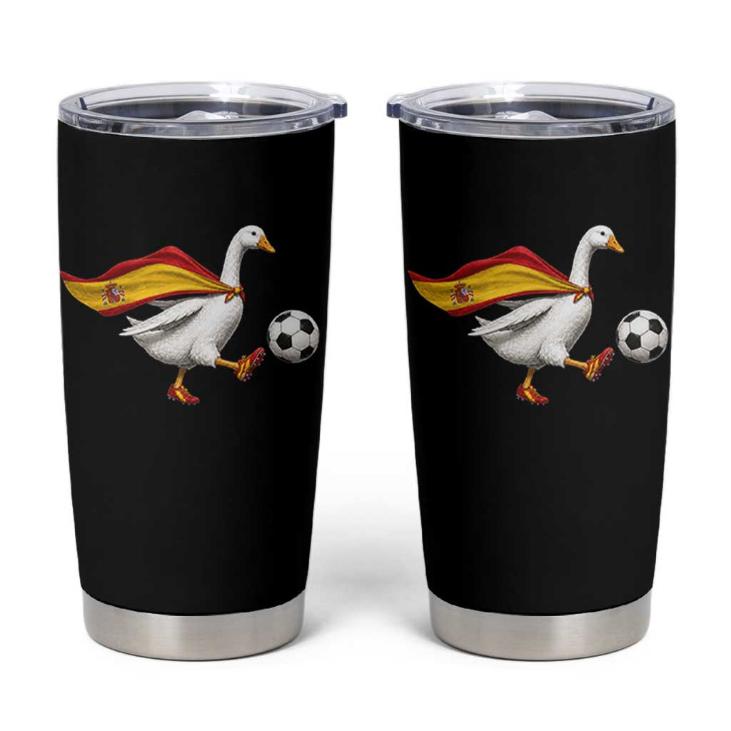 Spain Soccer Goose Tumbler Cup Spanish Flag Patriotic Football Fan Graphic