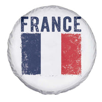 Vintage France Flag Distressed French Pride Patriotic Soccer Fan Graphic Spare Tire Cover