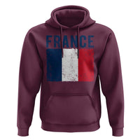 Vintage France Flag Distressed French Pride Patriotic Soccer Fan Graphic Hoodie