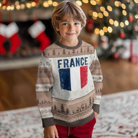Vintage France Flag Distressed French Pride Patriotic Soccer Fan Graphic Ugly Christmas Sweater