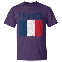 Vintage France Flag Distressed French Pride Patriotic Soccer Fan Graphic T Shirt