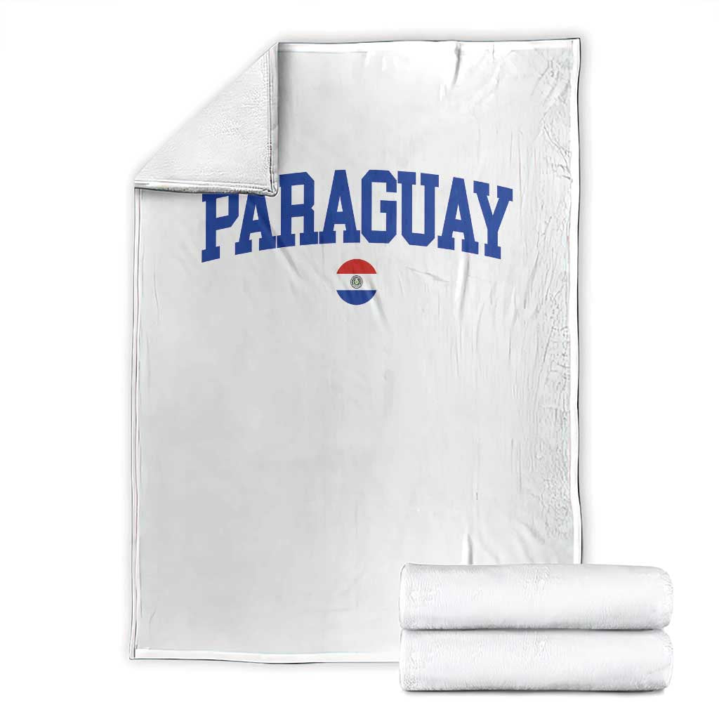 Paraguay Patriotic Flag Throw Blanket Soccer Fan Vintage Varsity Sports National Pride Graphic