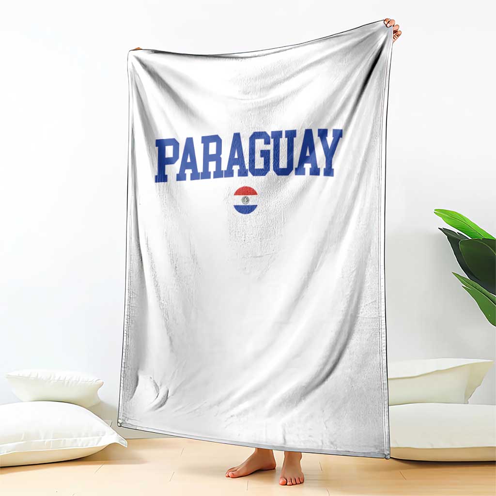 Paraguay Patriotic Flag Throw Blanket Soccer Fan Vintage Varsity Sports National Pride Graphic