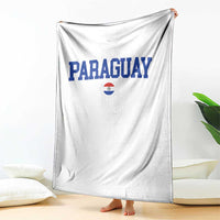 Paraguay Patriotic Flag Throw Blanket Soccer Fan Vintage Varsity Sports National Pride Graphic
