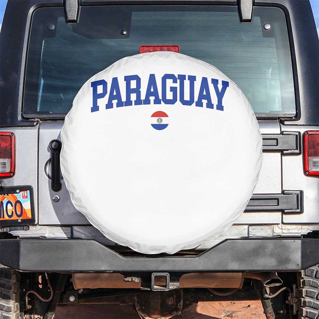 Paraguay Patriotic Flag Spare Tire Cover Soccer Fan Vintage Varsity Sports National Pride Graphic