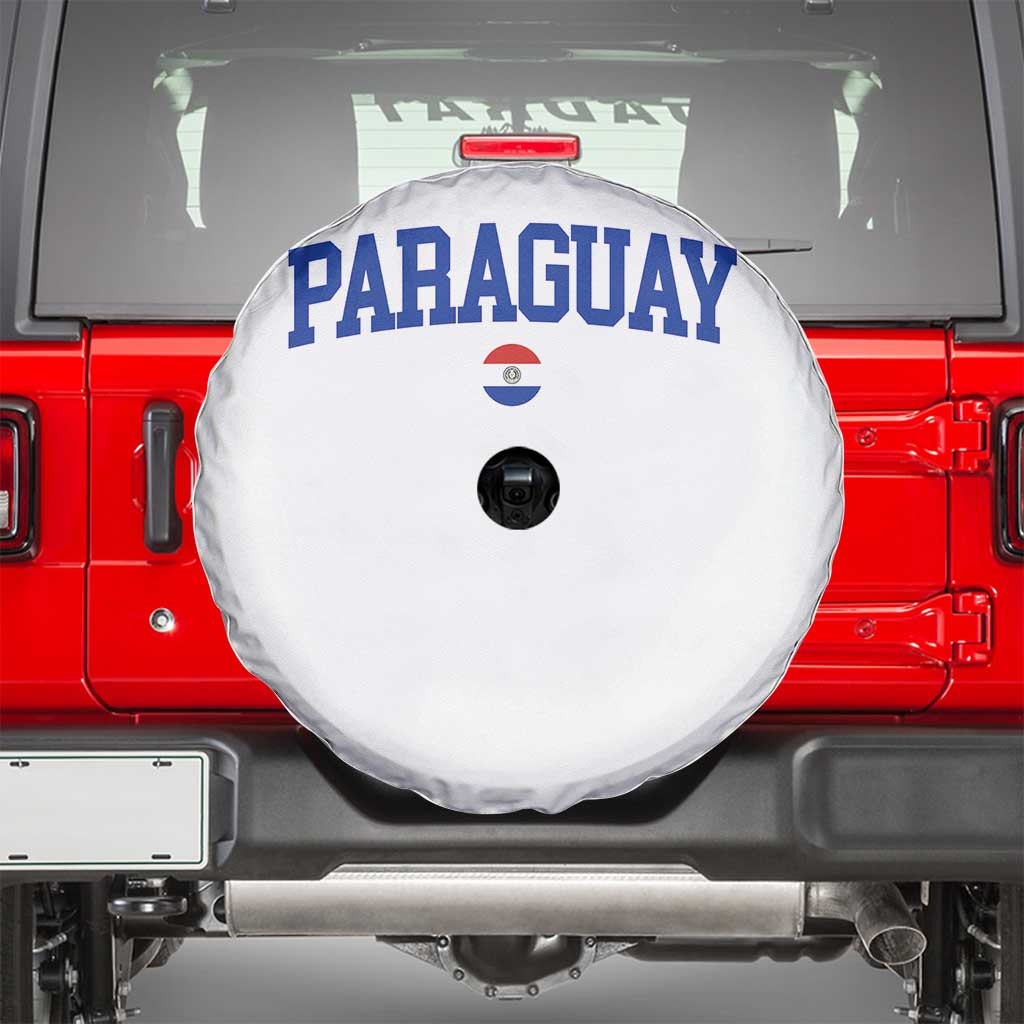Paraguay Patriotic Flag Spare Tire Cover Soccer Fan Vintage Varsity Sports National Pride Graphic