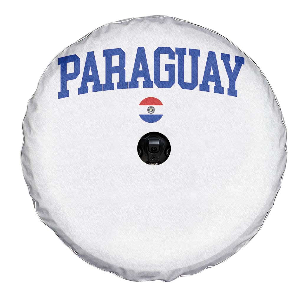 Paraguay Patriotic Flag Spare Tire Cover Soccer Fan Vintage Varsity Sports National Pride Graphic