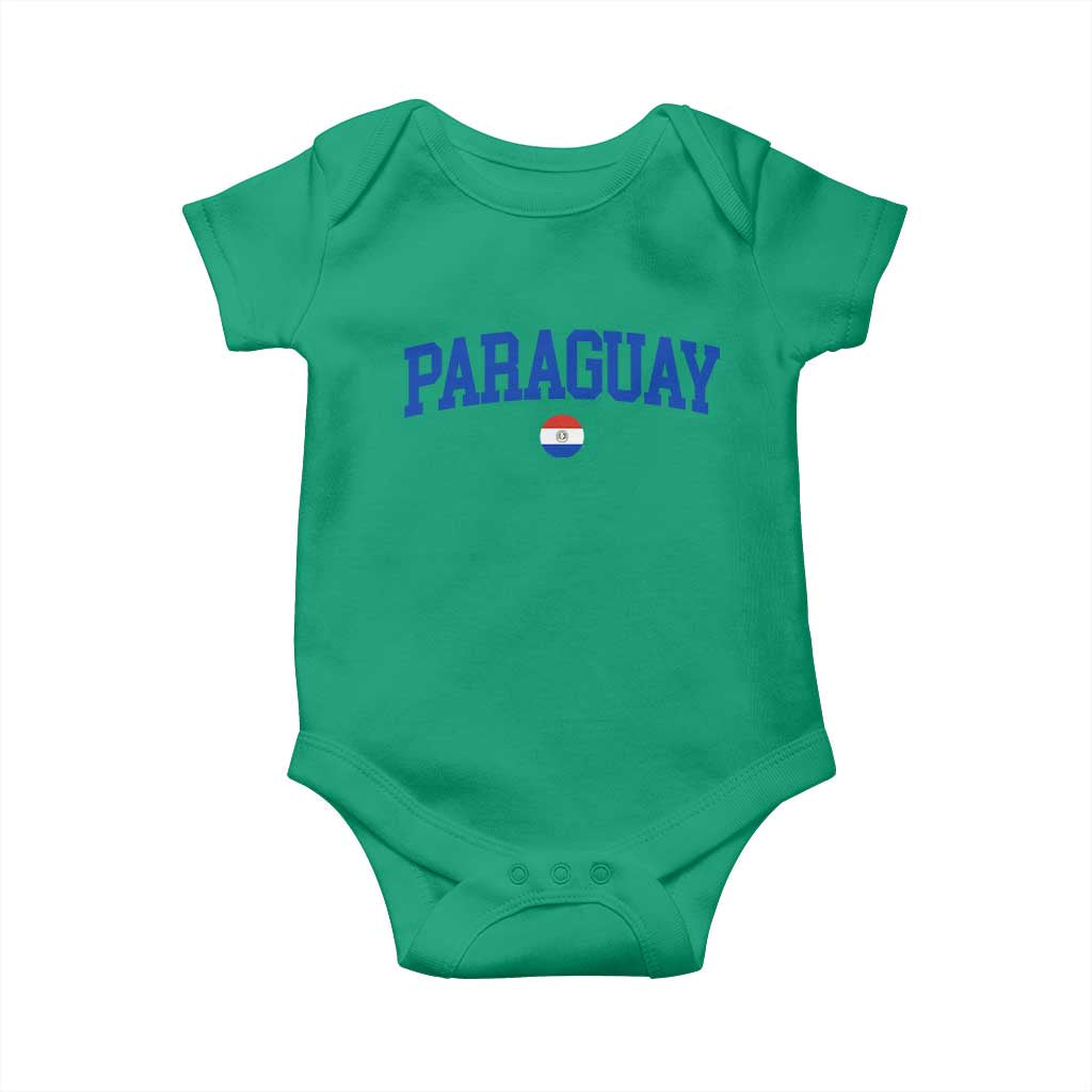 Paraguay Patriotic Flag Baby Onesie Soccer Fan Vintage Varsity Sports National Pride Graphic