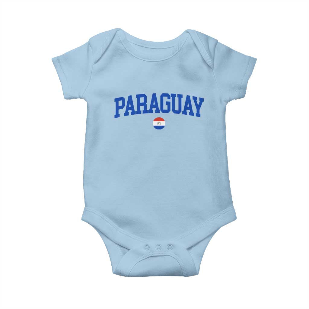 Paraguay Patriotic Flag Baby Onesie Soccer Fan Vintage Varsity Sports National Pride Graphic