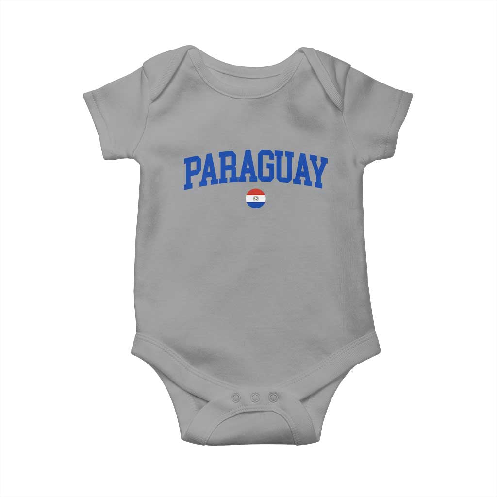Paraguay Patriotic Flag Baby Onesie Soccer Fan Vintage Varsity Sports National Pride Graphic