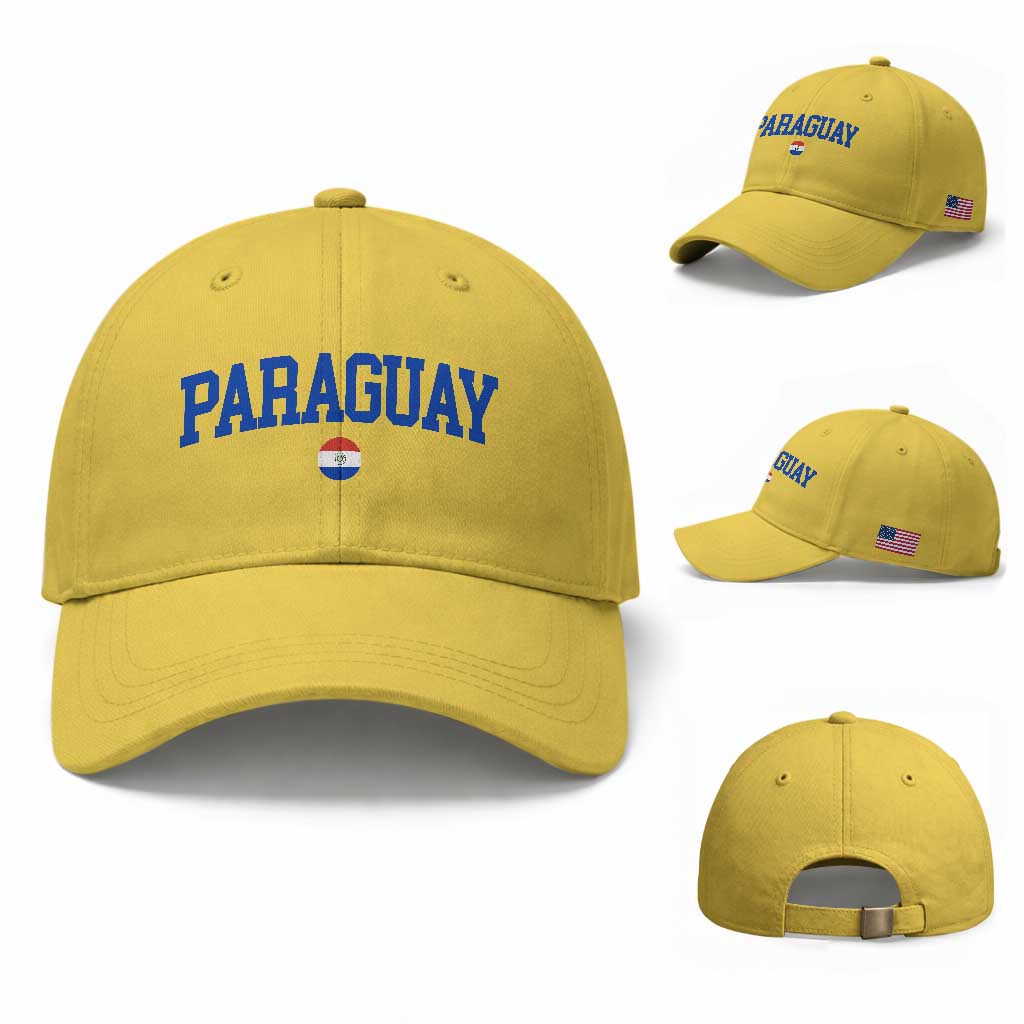 Paraguay Patriotic Flag Baseball Cap Soccer Fan Vintage Varsity Sports National Pride Graphic