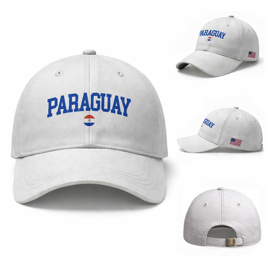 Paraguay Patriotic Flag Baseball Cap Soccer Fan Vintage Varsity Sports National Pride Graphic