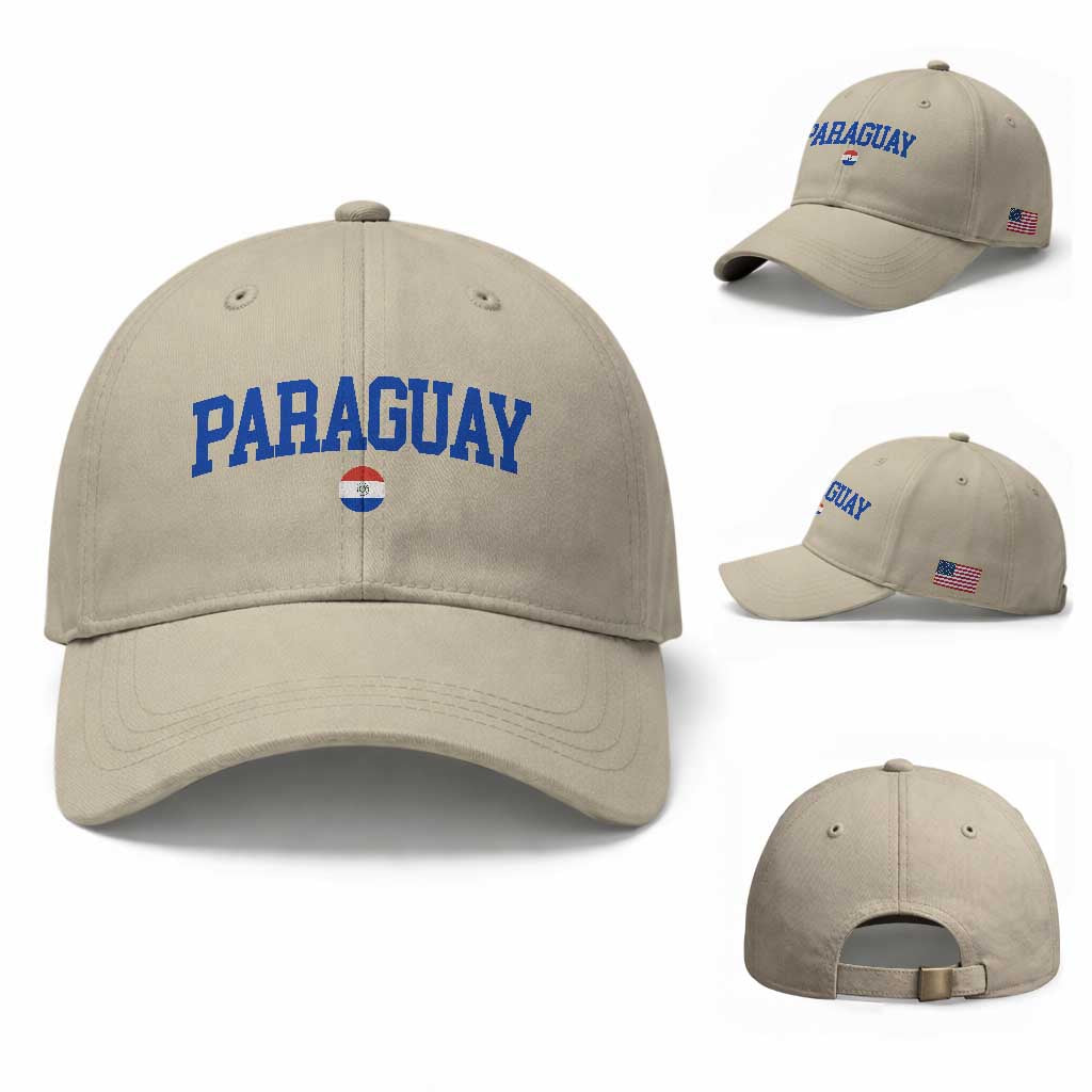 Paraguay Patriotic Flag Baseball Cap Soccer Fan Vintage Varsity Sports National Pride Graphic