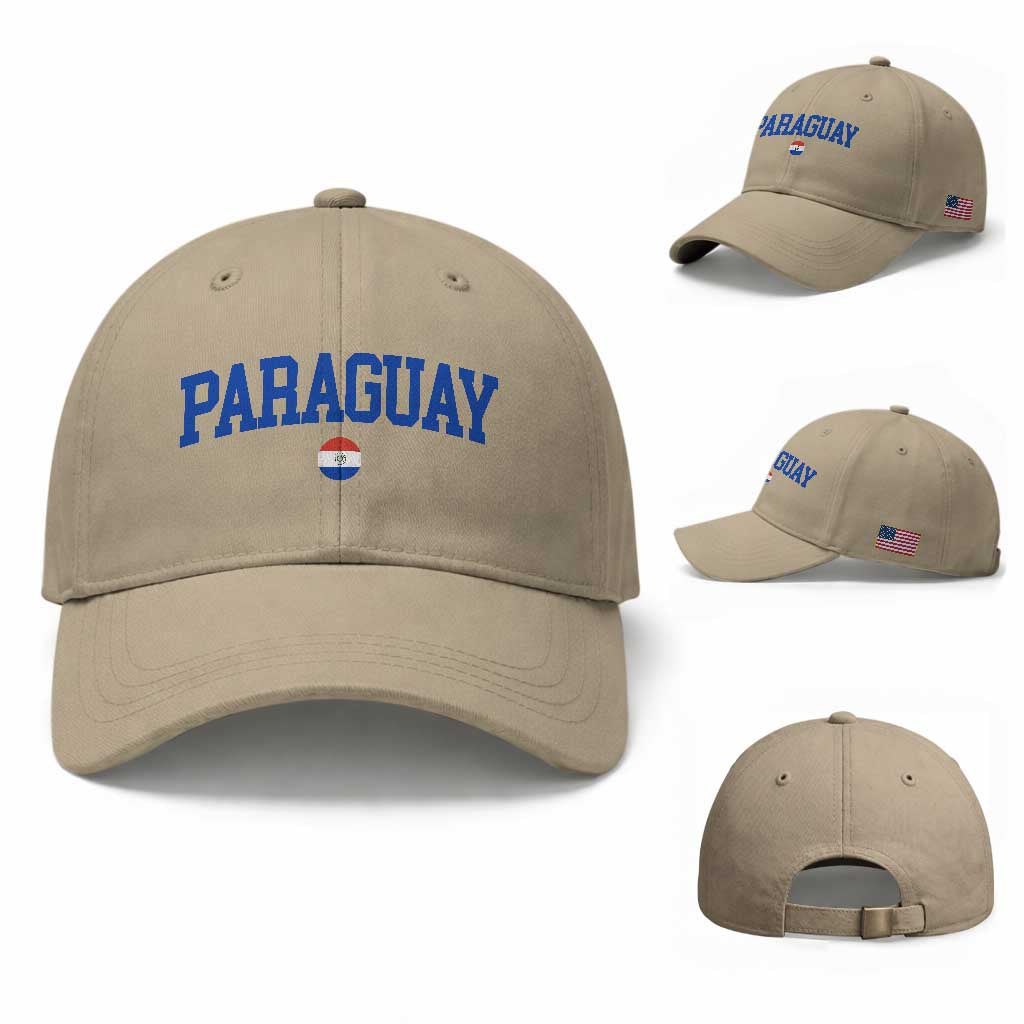 Paraguay Patriotic Flag Baseball Cap Soccer Fan Vintage Varsity Sports National Pride Graphic