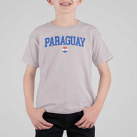 Paraguay Patriotic Flag T Shirt For Kid Soccer Fan Vintage Varsity Sports National Pride Graphic
