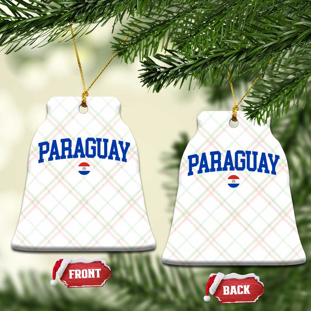 Paraguay Patriotic Flag Ceramic Ornament Soccer Fan Vintage Varsity Sports National Pride Graphic