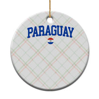 Paraguay Patriotic Flag Ceramic Ornament Soccer Fan Vintage Varsity Sports National Pride Graphic