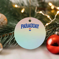 Paraguay Patriotic Flag Ceramic Ornament Soccer Fan Vintage Varsity Sports National Pride Graphic