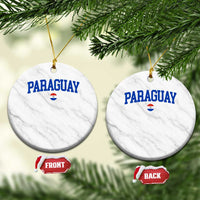 Paraguay Patriotic Flag Ceramic Ornament Soccer Fan Vintage Varsity Sports National Pride Graphic