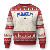 Paraguay Patriotic Flag Ugly Christmas Sweater Soccer Fan Vintage Varsity Sports National Pride Graphic