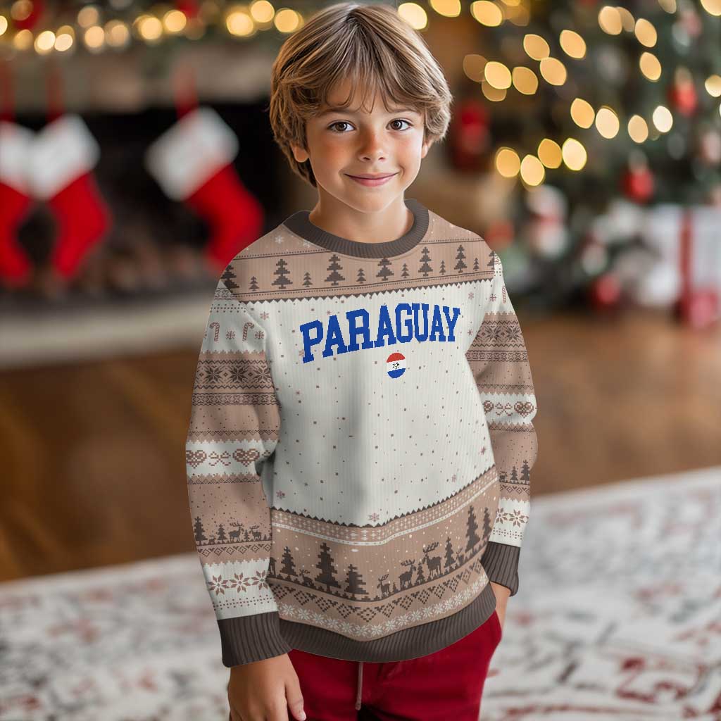 Paraguay Patriotic Flag Ugly Christmas Sweater Soccer Fan Vintage Varsity Sports National Pride Graphic