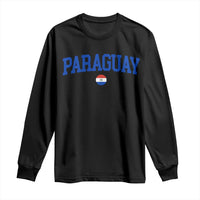 Paraguay Patriotic Flag Long Sleeve Shirt Soccer Fan Vintage Varsity Sports National Pride Graphic
