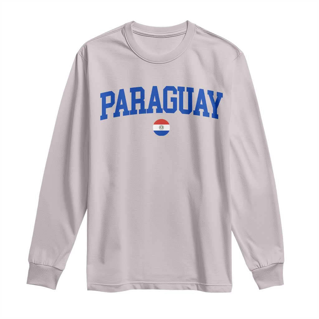 Paraguay Patriotic Flag Long Sleeve Shirt Soccer Fan Vintage Varsity Sports National Pride Graphic