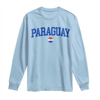Paraguay Patriotic Flag Long Sleeve Shirt Soccer Fan Vintage Varsity Sports National Pride Graphic