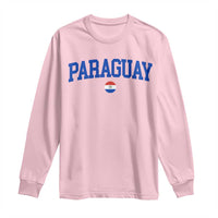 Paraguay Patriotic Flag Long Sleeve Shirt Soccer Fan Vintage Varsity Sports National Pride Graphic