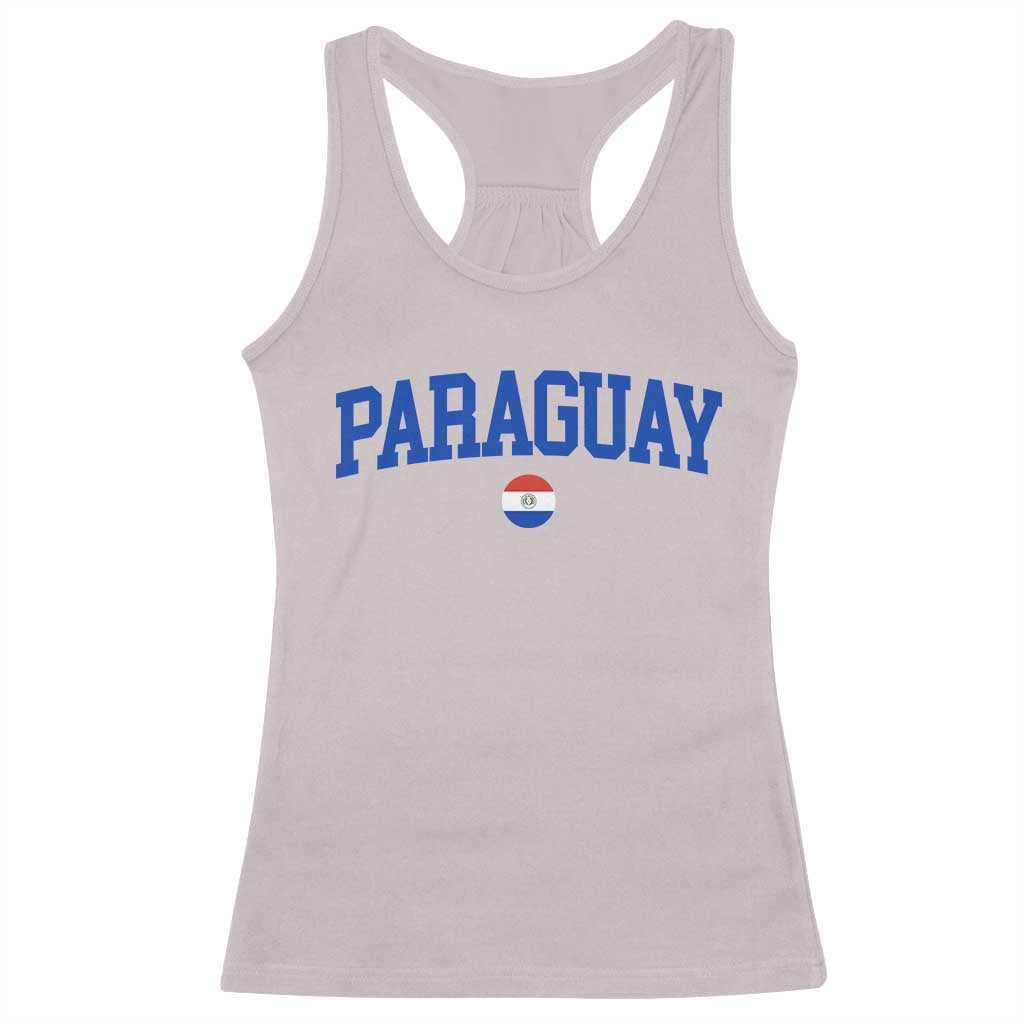 Paraguay Patriotic Flag Racerback Tank Top Soccer Fan Vintage Varsity Sports National Pride Graphic